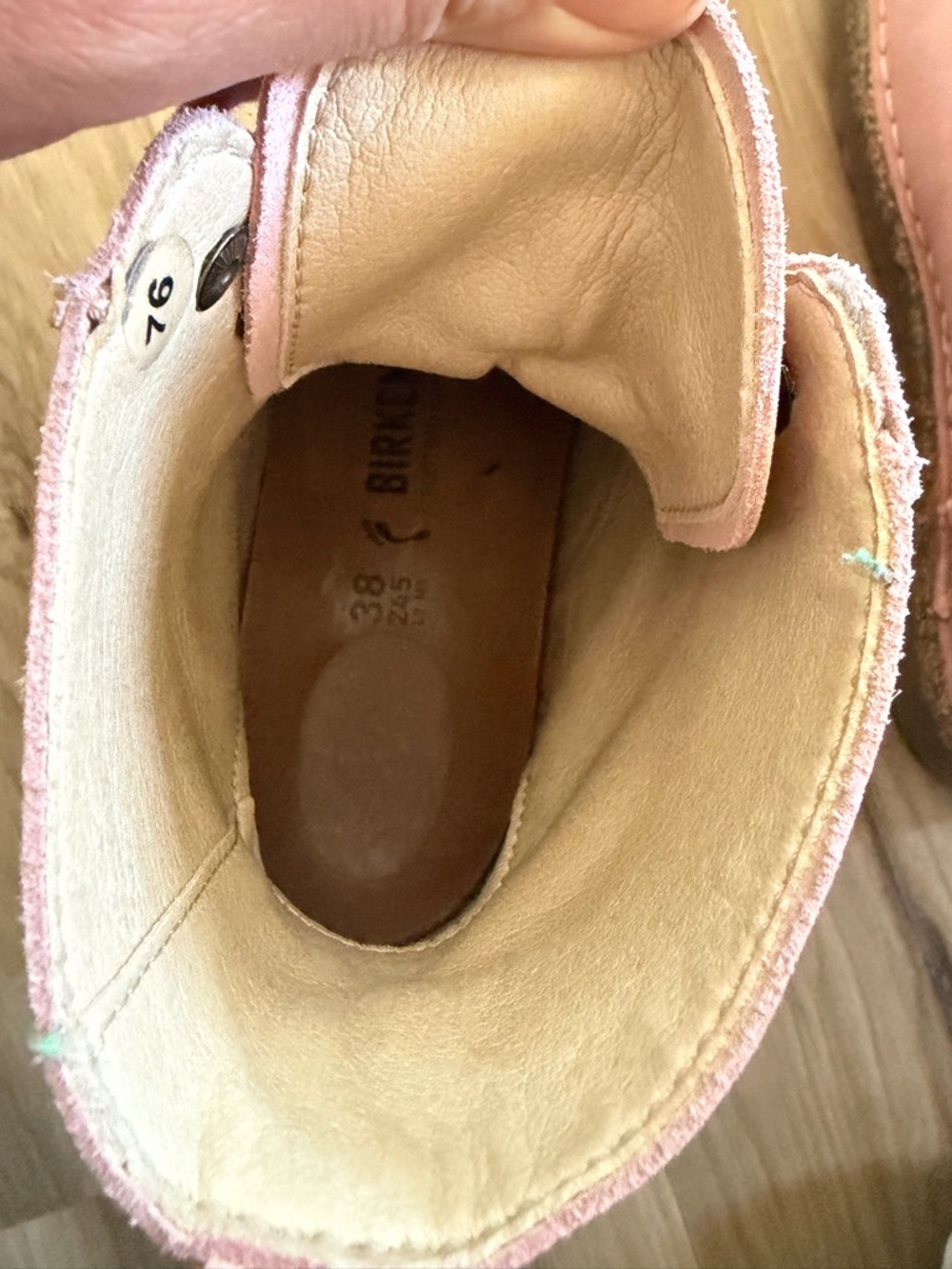 RARE Birkenstock Bryson Lace-Up Combat Boots in Soft Pink Suede 38 - Picture 8 of 10